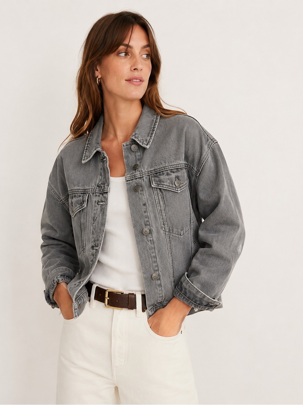 Madewell Washed Gray Denim Jean Jacket